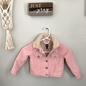 Girls Pink corduroy jacket